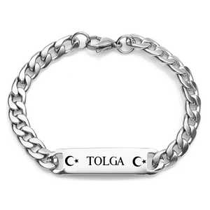 Türkei Set mit Türkischer Flagge zwei Armbänder mit zwei Schlüsselanhänger Gravur Schwarz - Idlords
