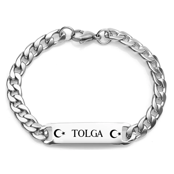 Türkei Set mit Türkischer Flagge zwei Armbänder mit zwei Schlüsselanhänger Gravur Schwarz - Idlords