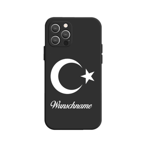 Türksche Flagge inkl. Wunschname White Print - Idlords