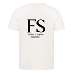 Unisex Pärchen T-Shirt mit Wunschnamen und Datum Back Print - Idlords