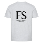 Unisex Pärchen T-Shirt mit Wunschnamen und Datum Back Print - Idlords