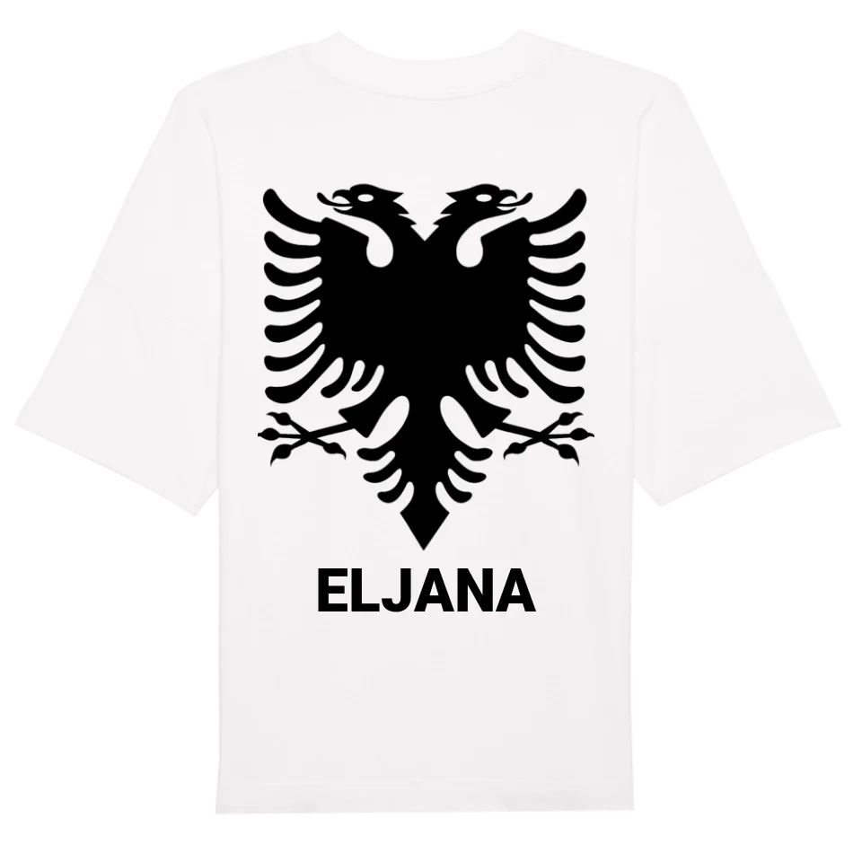 Unisex Premium Organic Oversize T-Shirt Albanischem Adler mit Wunschname - Idlords