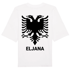 Unisex Premium Organic Oversize T-Shirt Albanischem Adler mit Wunschname - Idlords