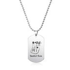 Vergeben Dog Tag Halskette für Damen Gravur Schwarz - Idlords